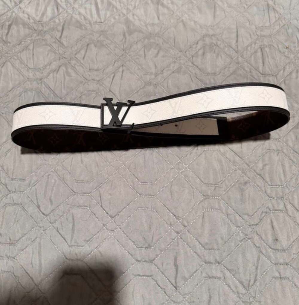 Louis Vuitton LV Initiales 40mm Reversible Belt Monogram White/Brown Size 100/40